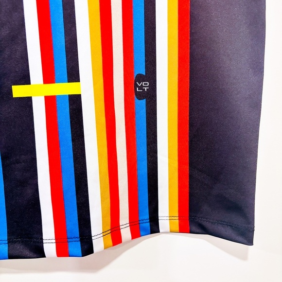 VOLT DESIGN Multicolor Reversible Striped Pencil Skirt | Large * - Picture 4 of 10